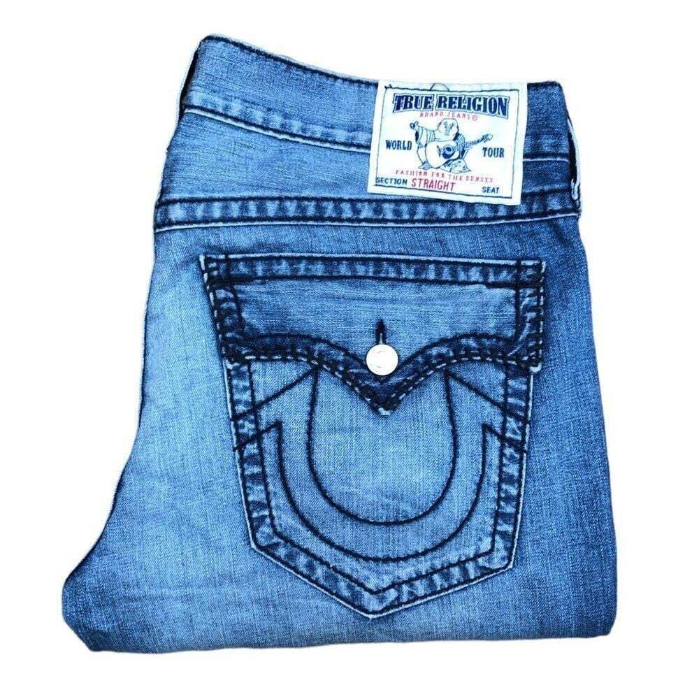True Religion Jeans Size 38 STRAIGHT Blue